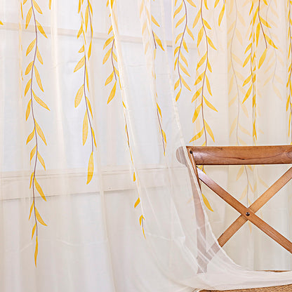 Iris – Inverted Willow Wicker Offset Printing Gordijnen voor de Woonkamer