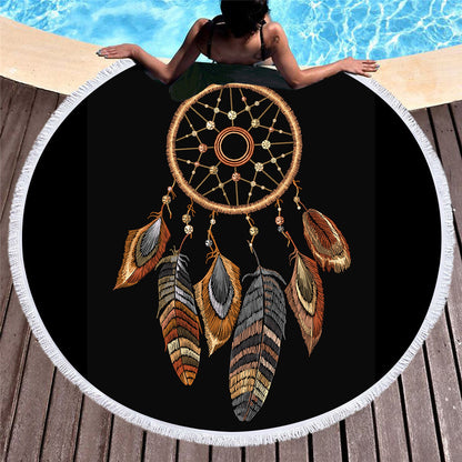 Clarity – Ronde Strandhanddoek van Microvezel