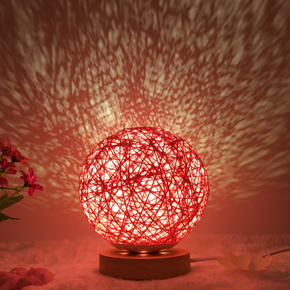 Cassius – Unieke LED Tafel Lamp met Riet Bollen en Afstandsbediening