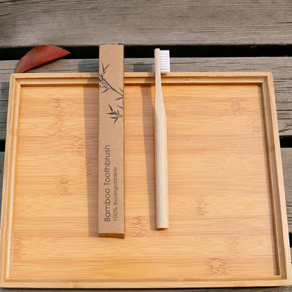 Orion – Zachte Bamboevezel Tandenborstel met Bamboe Hout