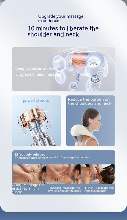 Odette – Nekmassage-instrument met Warmtecompressie en Draadloze Bediening