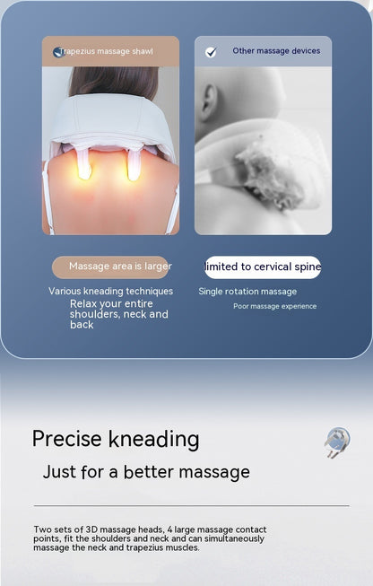 Odette – Nekmassage-instrument met Warmtecompressie en Draadloze Bediening
