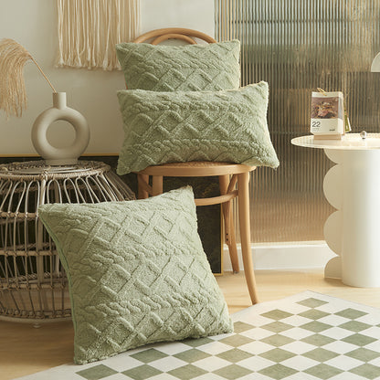 Aurora – Geometrisch Drie-dimensionaal Pluche Kussenhoes voor de Woonkamer