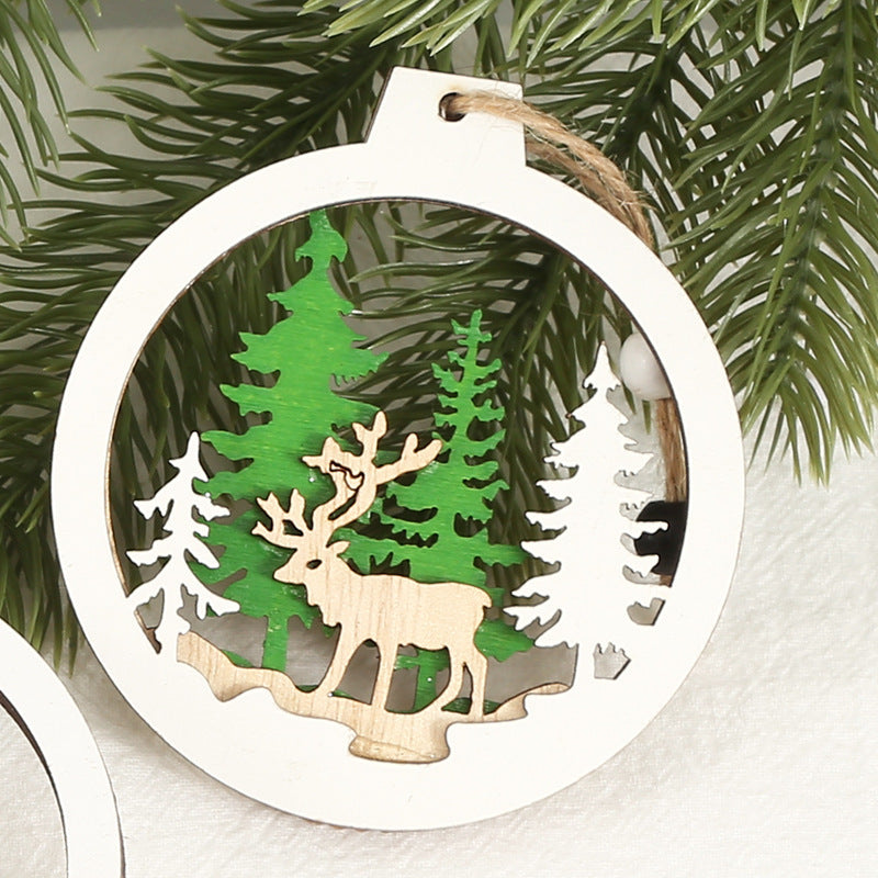 Aurelius – Creatieve Kerstdecoratieve Houten Hangdecoratie