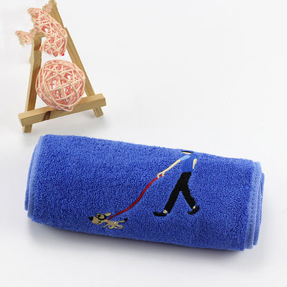 Rhea – Katoenen Sporthanddoek met Lange Borduring voor Marathon
