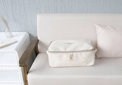 Alaric – Dikke Canvas Opbergdoos voor Kleding met Rits en Deksel