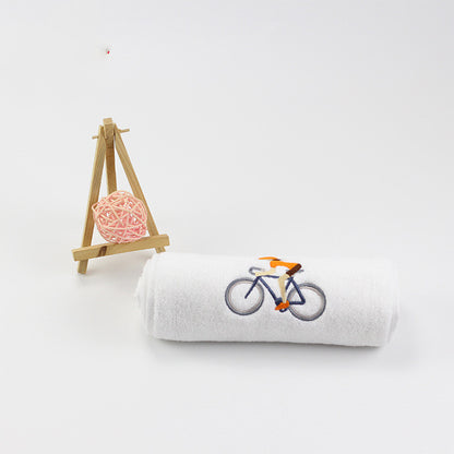 Rhea – Katoenen Sporthanddoek met Lange Borduring voor Marathon