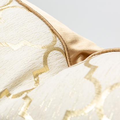 Marisol – Diamantvormige Champagne Gouden Kussenhoes