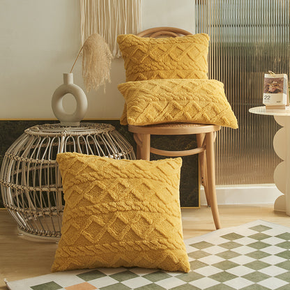Aurora – Geometrisch Drie-dimensionaal Pluche Kussenhoes voor de Woonkamer