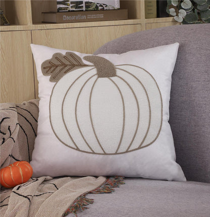Aurelia – Geëmbroideerde Pompoen Halloween Kussenhoes