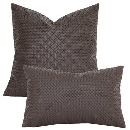 Eleonora – Geweven Textuur PU Leren Kussenhoes