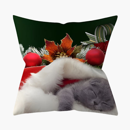 Raphael – Kerst Kussenhoes met Dierenontwerp van Katten en Honden