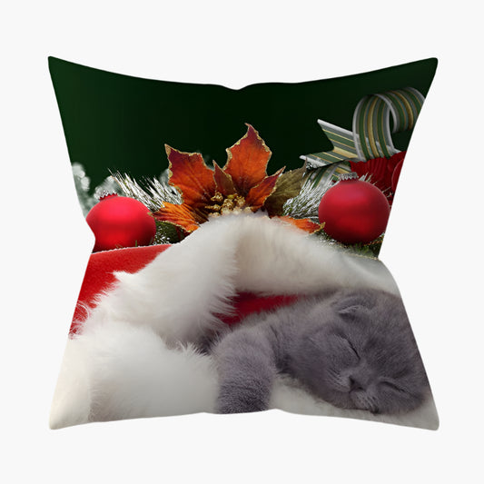 Raphael – Kerst Kussenhoes met Dierenontwerp van Katten en Honden