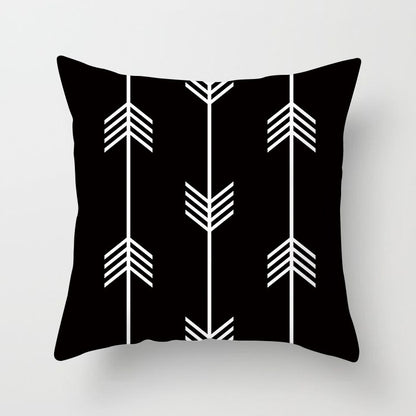 Haven – Geometrisch Abstract Geel Zwart Kussenhoes voor Sofa