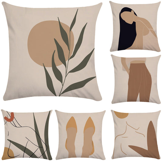 Sienna – Abstracte Vrouwelijke Kussenhoes