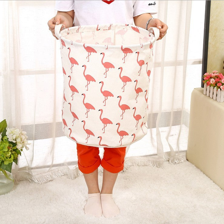 Leontine – Vouwbare Wasmand van Katoen en Linnen
