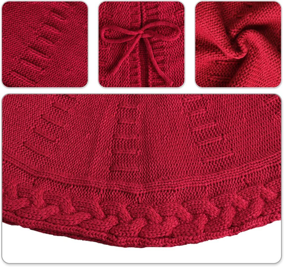 Genevieve – Gebreide Kerstboomrok in Rood