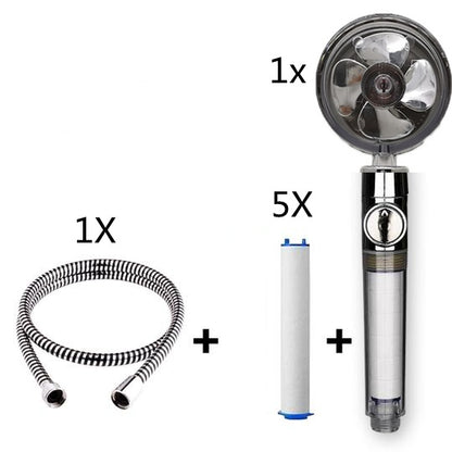 Maximilian – Turbocharged Handdouchekop met Stopknop en Katoenen Filter
