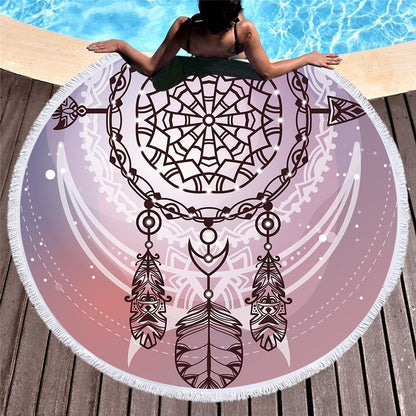 Clarity – Ronde Strandhanddoek van Microvezel