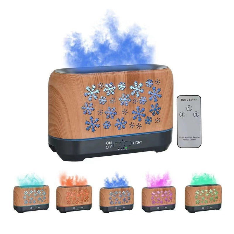 Aurelia – Kleurige Aromatherapie Luchtbevochtiger met Sneeuwvlokpatroon