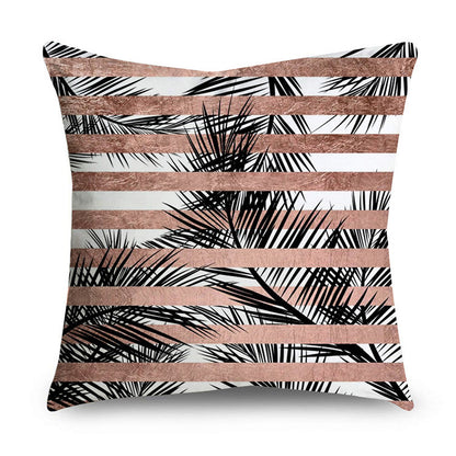 Aurelius – Zwarte Gouden Polyester Kussenhoes