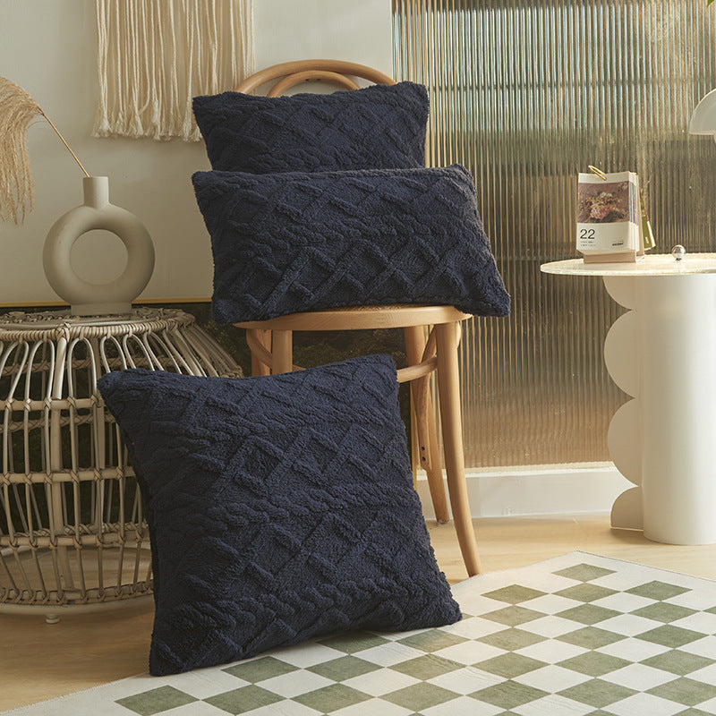 Aurora – Geometrisch Drie-dimensionaal Pluche Kussenhoes voor de Woonkamer