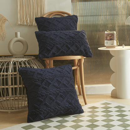 Aurora – Geometrisch Drie-dimensionaal Pluche Kussenhoes voor de Woonkamer