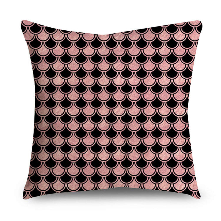 Aurelius – Zwarte Gouden Polyester Kussenhoes