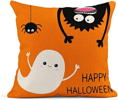 Cypress – Halloween Oranje Geest Linnen Kussenhoes