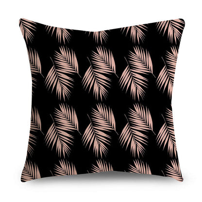 Aurelius – Zwarte Gouden Polyester Kussenhoes