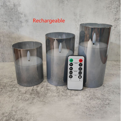 Isolde – Electroplated Glazen LED Elektronische Kaarsenlicht