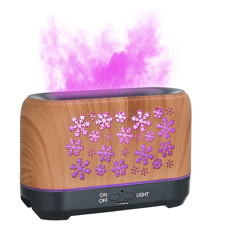 Aurelia – Kleurige Aromatherapie Luchtbevochtiger met Sneeuwvlokpatroon