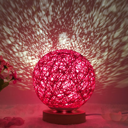 Cassius – Unieke LED Tafel Lamp met Riet Bollen en Afstandsbediening