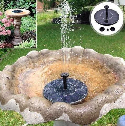 Zonne-energie Vogelbad Fonteinpomp – 1.5W Zwevende Waterpomp met 4 Spuitkoppen voor Tuin, Vijver & Buiteninrichting