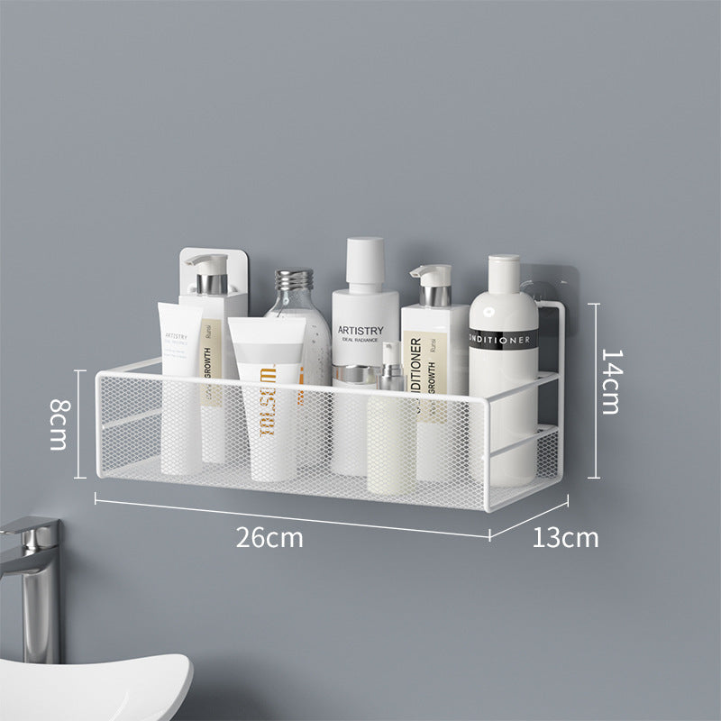 Lysandra – Wandgemonteerde Badkamershelf Zonder Boren voor Shampoo en Toiletaccessoires