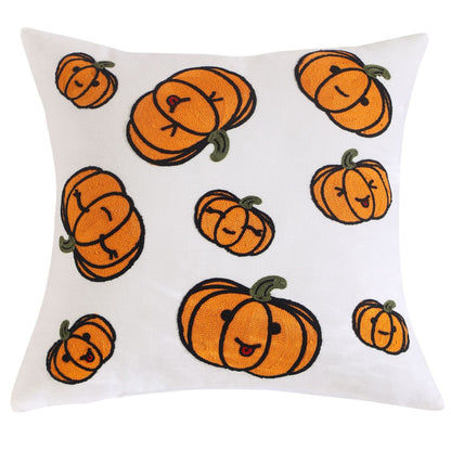 Aurelia – Geëmbroideerde Pompoen Halloween Kussenhoes