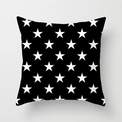 Haven – Geometrisch Abstract Geel Zwart Kussenhoes voor Sofa