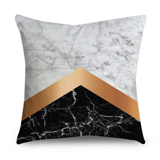 Aurelius – Zwarte Gouden Polyester Kussenhoes