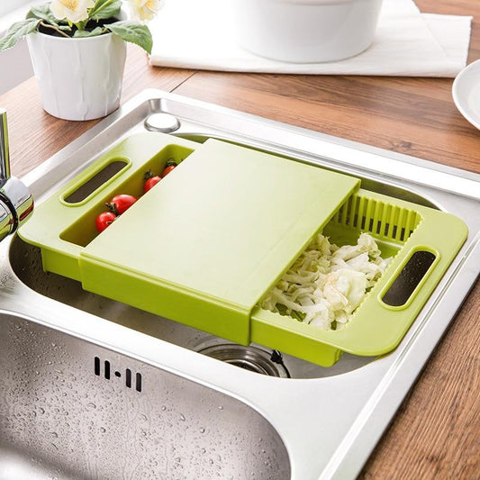 Evadne – Multifunctionele Keuken Snijplanken en Afvoer Mand voor Groenten en Vlees