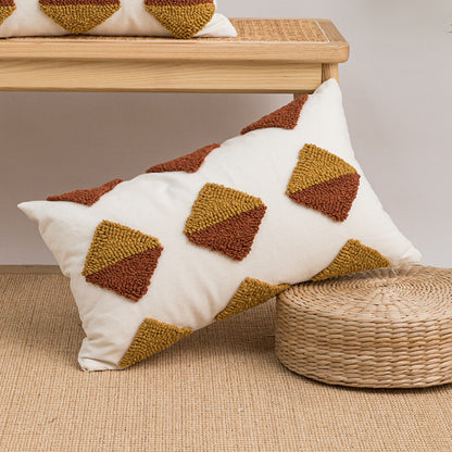 Eleonora – Geometrisch Tufted Lussensloop Kussen voor de Woonkamer en Bed