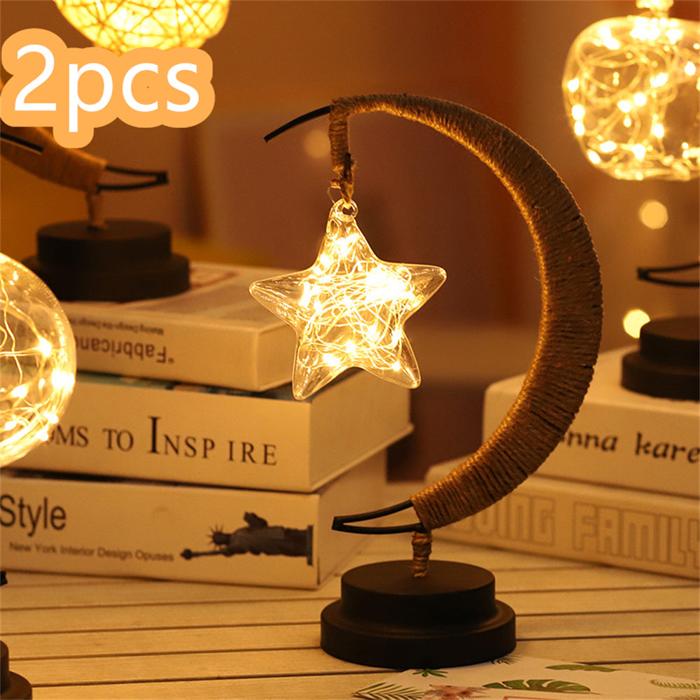 Aurelius – Decoratieve LED Maansculptuur van Koperdraad