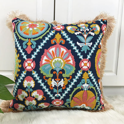 Amadeus – Vintage Boho Kussenhoes met Borduurrand