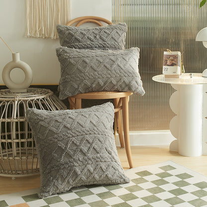 Aurora – Geometrisch Drie-dimensionaal Pluche Kussenhoes voor de Woonkamer