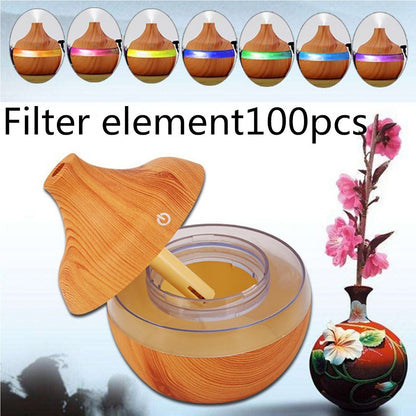 Benedict – Houten Grain Aromatherapie USB Luchtbevochtiger met Essentiële Olie Diffuser