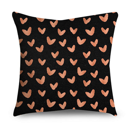 Aurelius – Zwarte Gouden Polyester Kussenhoes