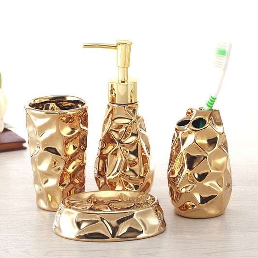 Marisol – Gouden Keramische Badkamer Toilet Set