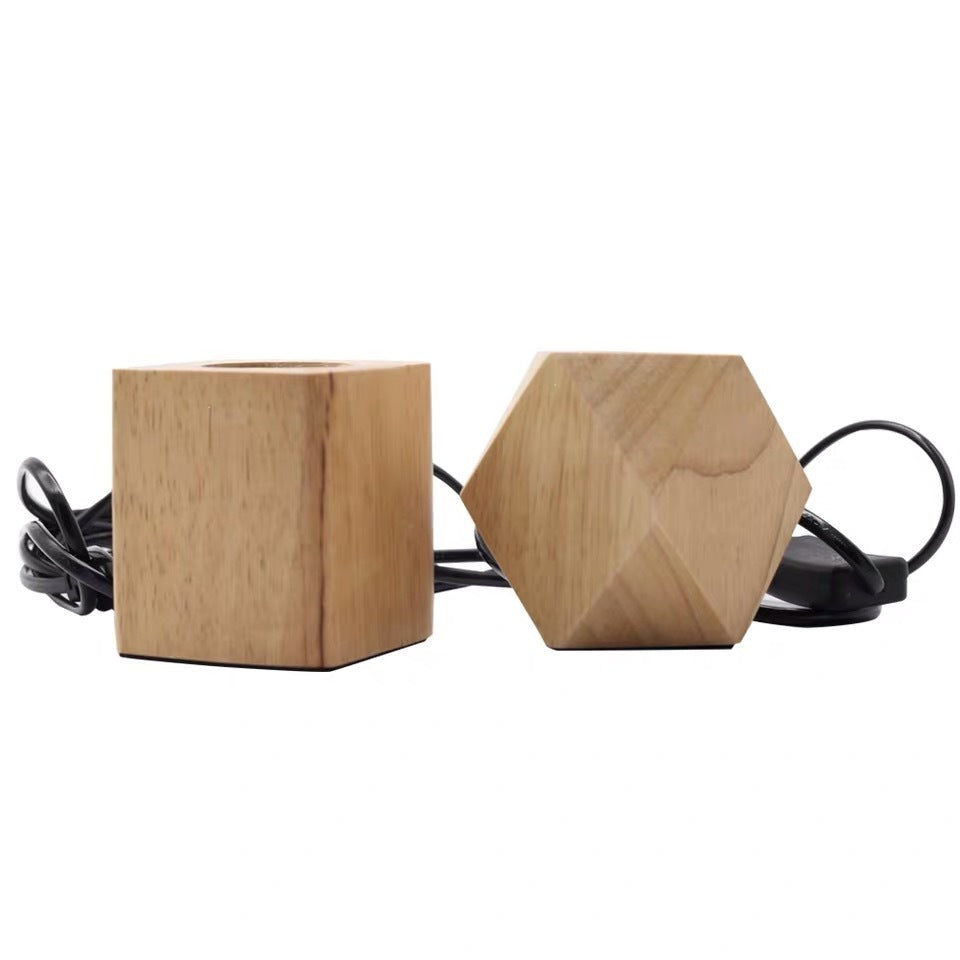 Raphael – Houten Tafellamp Houder met Hangende Draad