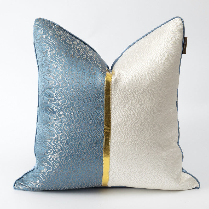 Aurora – Blauw-witte Patchwork Kussens voor de Woonkamer Sofa