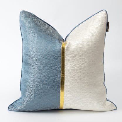 Aurora – Blauw-witte Patchwork Kussens voor de Woonkamer Sofa