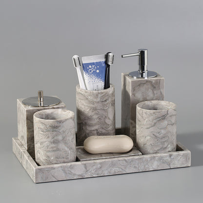 Lyra – Marmeren Badkamer Set voor Hotel en Thuisdecoratie